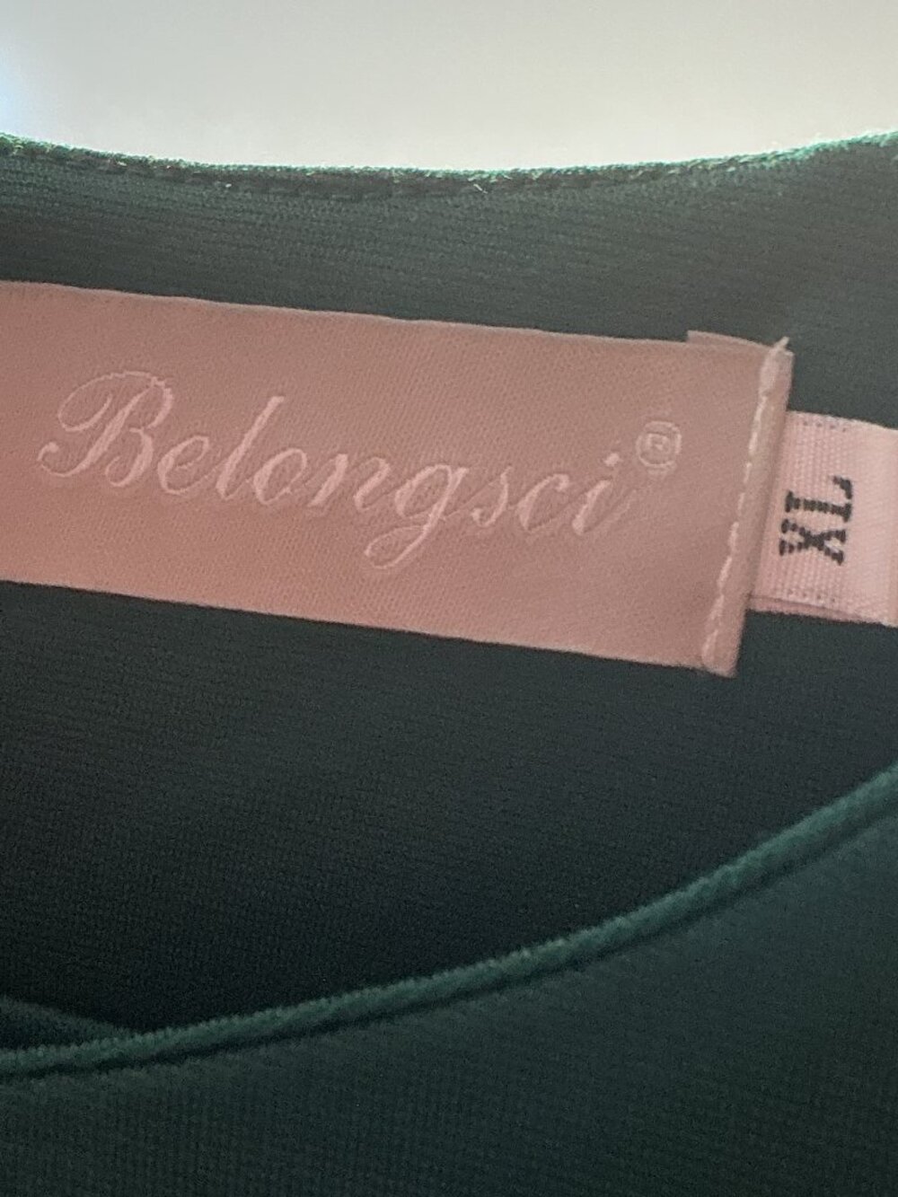 Belongsci XL Green Cutout Skater Mini Dress Fit Flare Fall Dress Cocktail - Picture 10 of 14